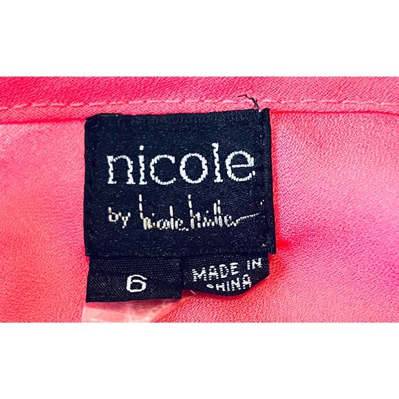 NICOLE BY NICOLE MILLER BLOUSE & TANK, WOMENS, 6, PINK WITH MULTICOLORED FLOWERS - Picture 10 of 10
